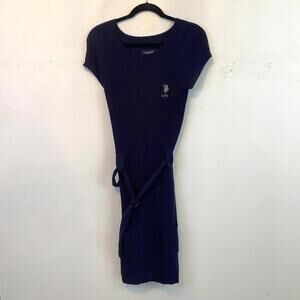 US POLO ASSN navy glitter sweater dress